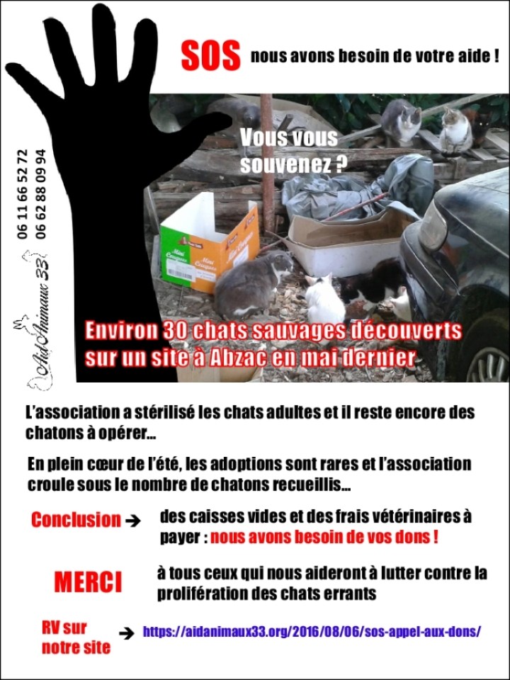 SOS appel aux dons_août 2016